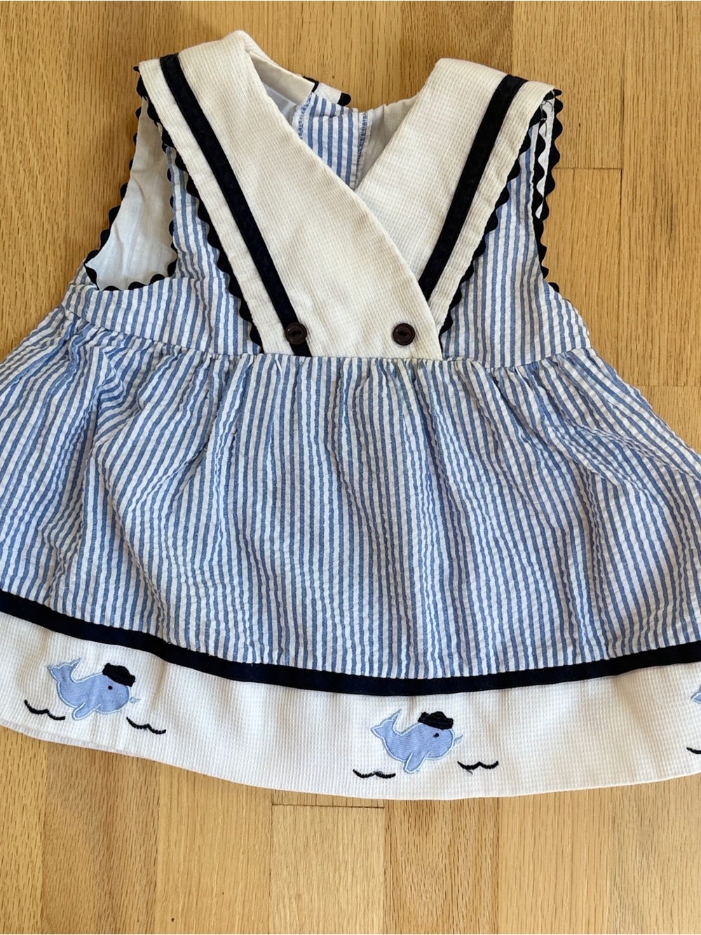 Sailor Girl Nautical SeerSucker Dress